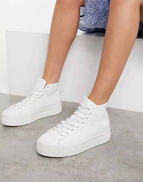 Selected Femme – Knöchelhohe Sneaker in Weiß günstig online kaufen