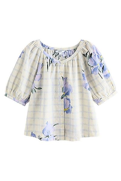 Next Blusenshirt Blumenbesticktes, kurzärmeliges Oberteil (1-tlg) günstig online kaufen