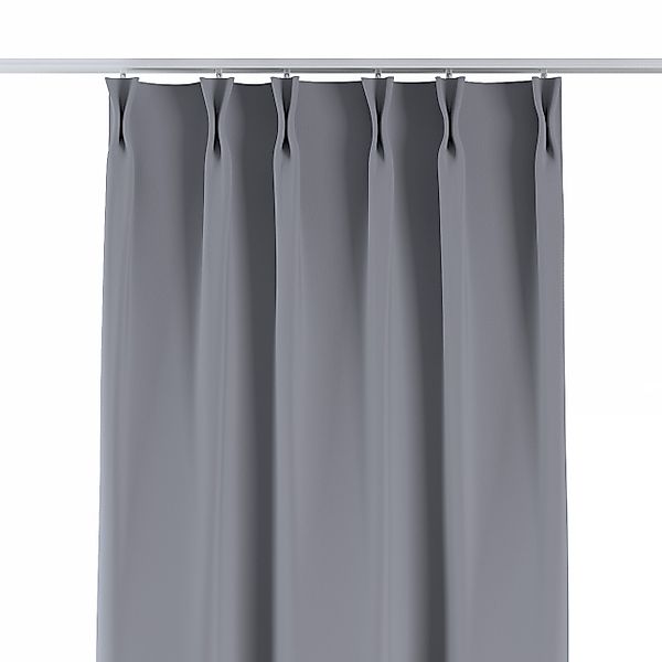 Vorhang mit flämischen 2-er Falten, hellgrau, Blackout (verdunkelnd) (269-9 günstig online kaufen