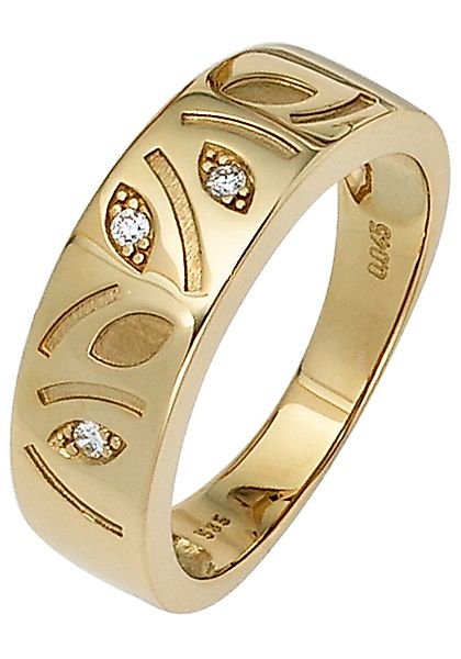 JOBO Diamantring, 585 Gold mit 3 günstig online kaufen