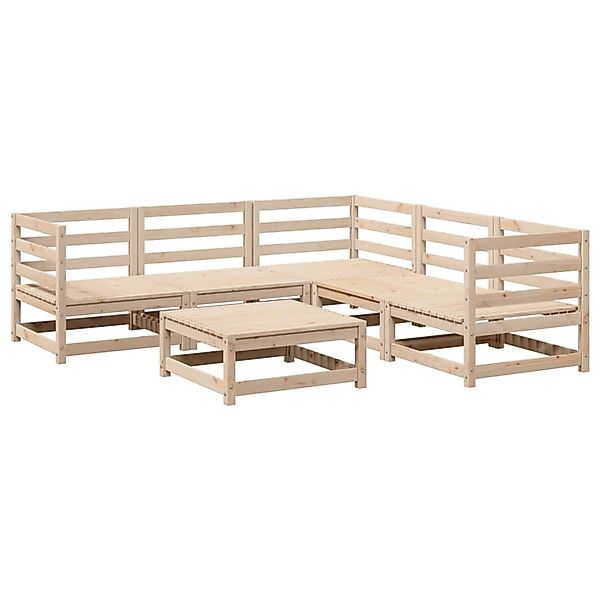 vidaXL 6-Tlg Garten-Sofagarnitur Massivholz Kiefer 3299441 günstig online kaufen