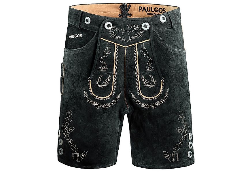 PAULGOS Trachtenhose Herren Lederhose Kurz mit Trägern 100% Echtleder - HK1 günstig online kaufen