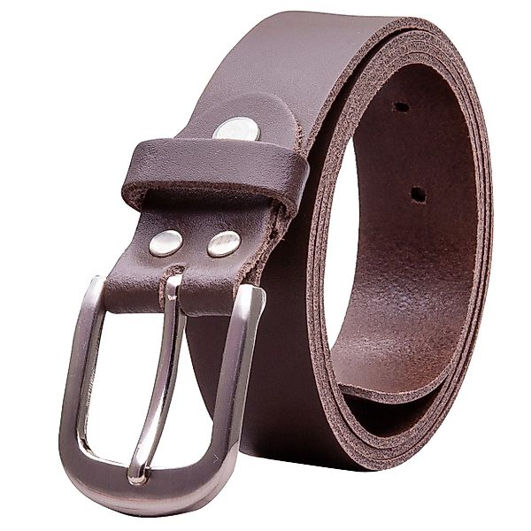 COLOGNEBELT Ledergürtel OM323-SL-Dunkelbraun MADE IN GERMANY, günstig online kaufen