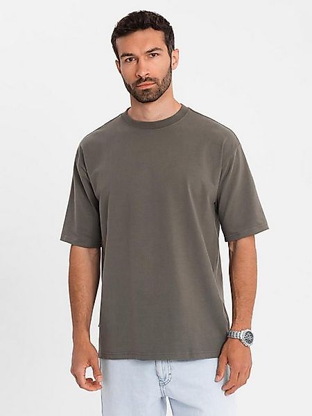 OMBRE T-Shirt Baumwoll-T-Shirt LOOSE FIT mit Rundhalsausschnitt günstig online kaufen