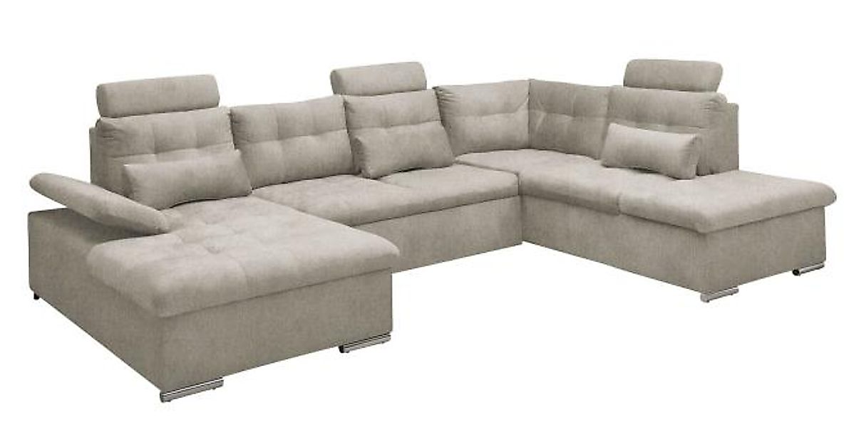 ED EXCITING DESIGN Wohnlandschaft "Jakarta U-Form mit Bettfunktion, Bettkas günstig online kaufen