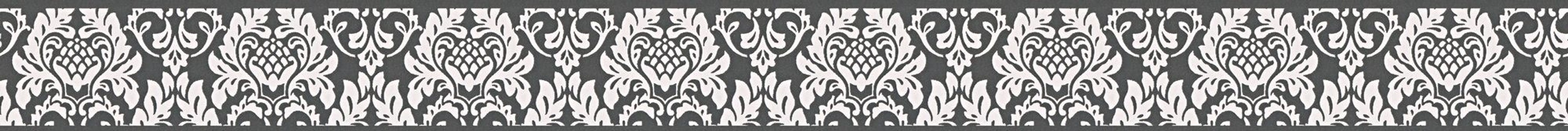 Bricoflor Barock Tapetenborte in Schwarz Weiß Selbstklebende Tapetenbordüre günstig online kaufen