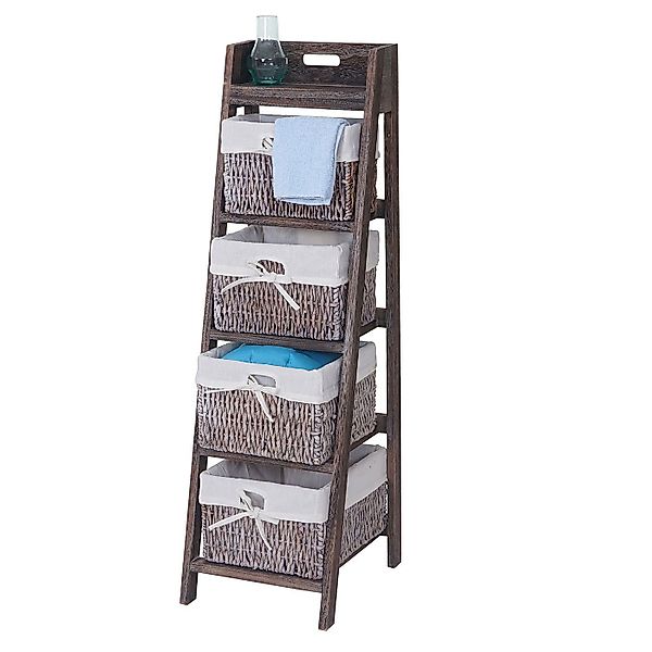 MCW Leiterregal Franca, 4 Maiskorbschubladen günstig online kaufen