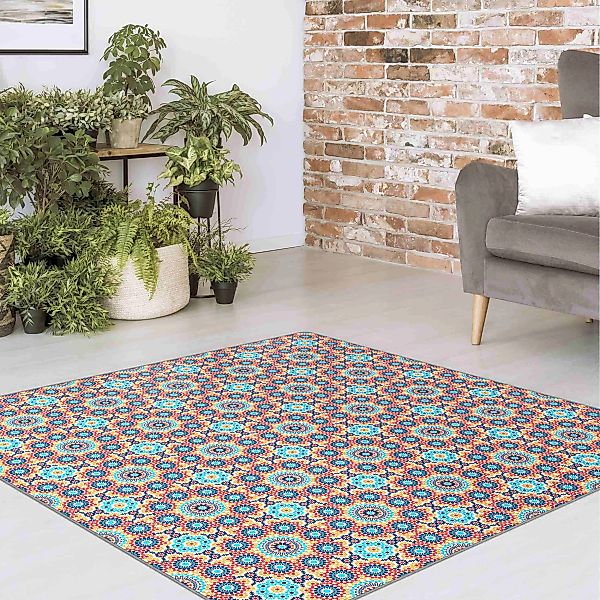 Teppich Orientalisches Muster mit bunten Blumen günstig online kaufen
