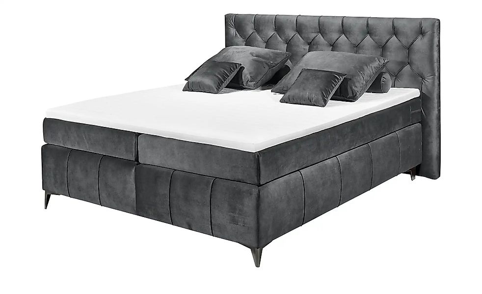 meinBett Boxspringbett  Pembroke ¦ grau ¦ Maße (cm): B: 200 H: 121 Betten > günstig online kaufen