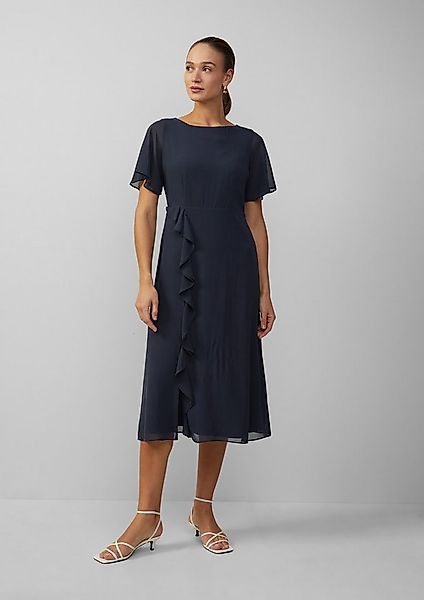 s.Oliver Midikleid Kleid Chiffonkleid mit Volants und U-Boot-Ausschnitt günstig online kaufen