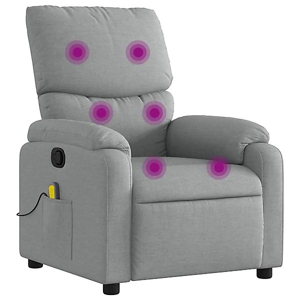 vidaXL Massage-Relaxsessel Hellgrauer Stoff 3205684 günstig online kaufen
