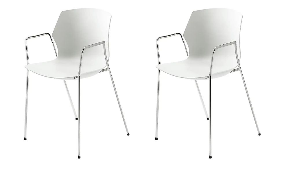 Stapelstuhl  2er Set MyPrimo ¦ weiß ¦ Maße (cm): B: 55 H: 80,5 T: 53.0 Stüh günstig online kaufen