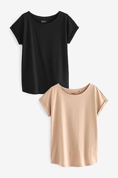 Next T-Shirt 2er-Pack T-Shirts mit Flügelärmeln günstig online kaufen