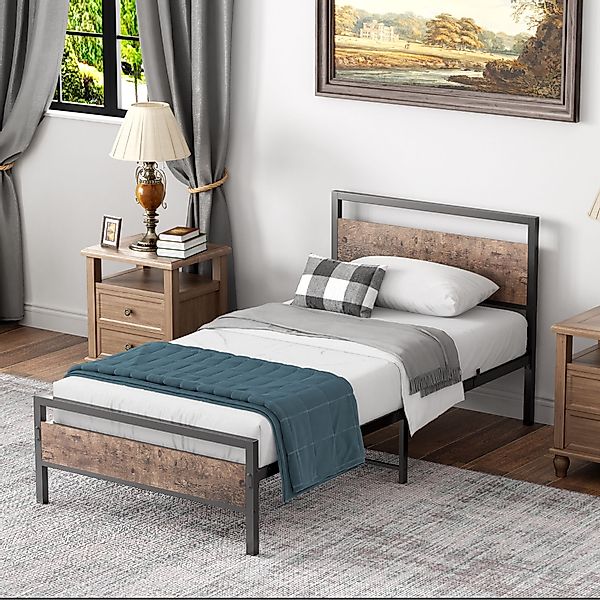 STILVORA Metallbett Metallbett 90x200 Bettgestell mit günstig online kaufen
