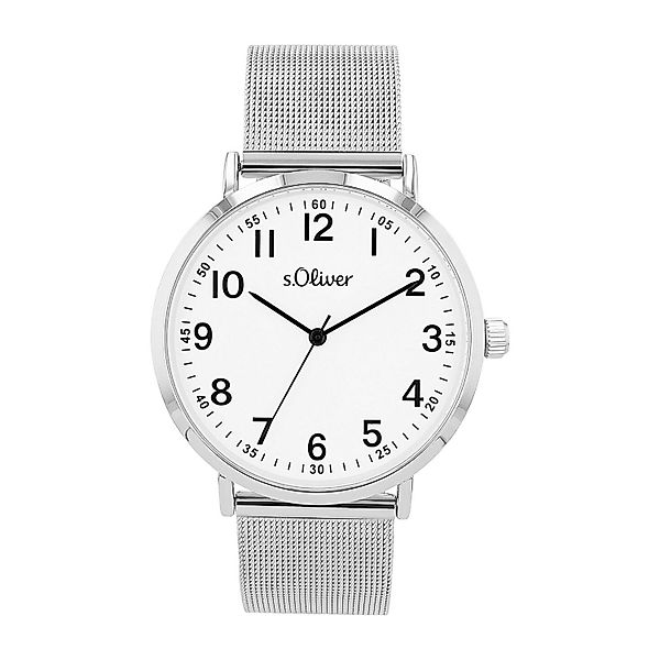 s.Oliver Quarzuhr 2040145, Armbanduhr, Herrenuhr, Edelstahlarmband, günstig online kaufen