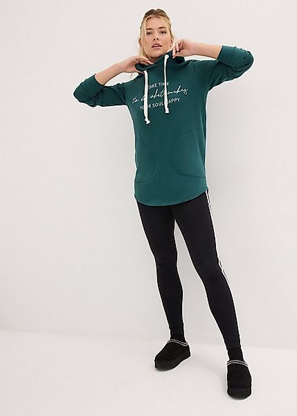 bonprix Jogginganzug, zweiteiliges Set, extra langes Sweatshirt, knöchelfre günstig online kaufen