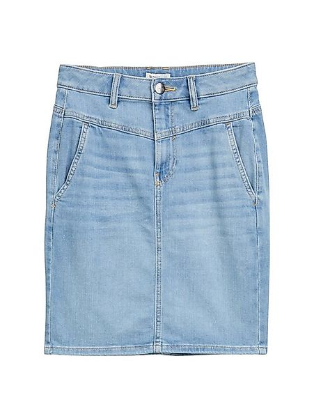 TOM TAILOR Bleistiftrock skirt denim Clean Light Stone Blue Denim günstig online kaufen