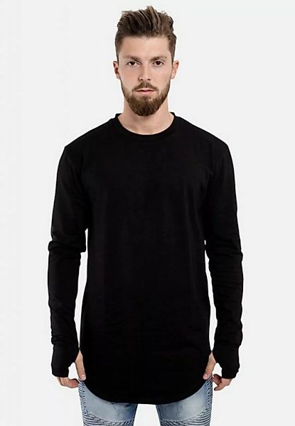 Blackskies T-Shirt Round Langarm Longshirt T-Shirt Schwarz Medium günstig online kaufen