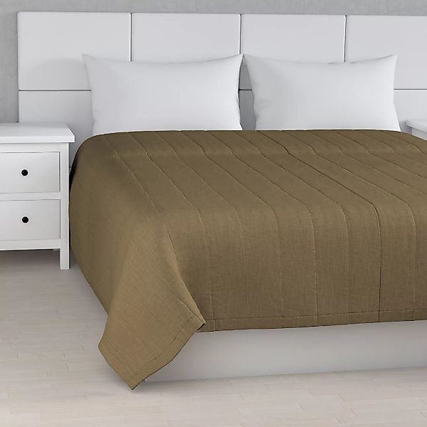 Tagesdecke mit Streifen-Steppung, khaki, Sensual Premium (144-41) günstig online kaufen