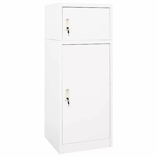 vidaXL Aktenschrank Sattelschrank Weiß 53x53x140 cm Stahl günstig online kaufen