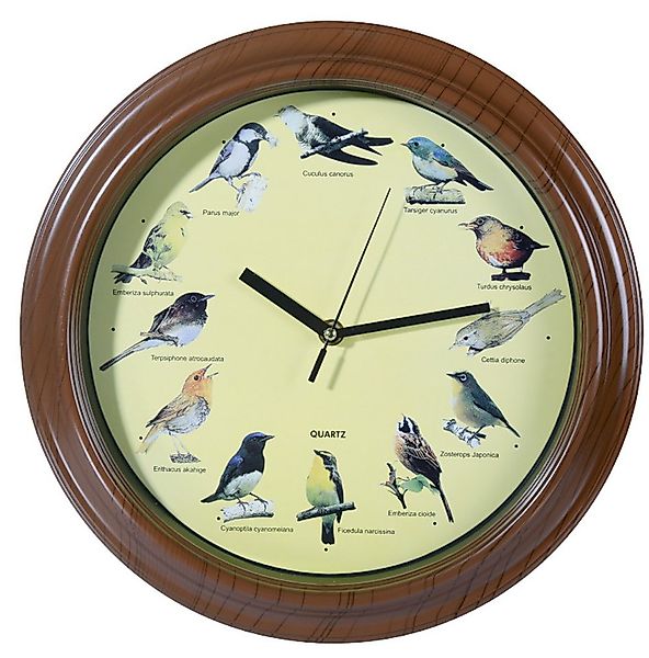 Wanduhr Out of the blue Wanduhr mit Vogelstimmen, Durchmesser ca. 33 cm, au günstig online kaufen
