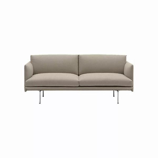 Sofa Outline textil beige / L 170 cm - Muuto - Beige günstig online kaufen