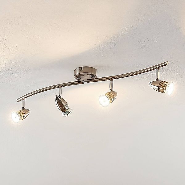 ELC Kalean Deckenstrahler, nickel, 4-flammig günstig online kaufen