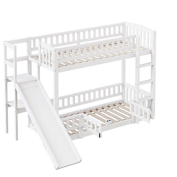 Gotagee Etagenbett Holzbett Doppelbett mit Rutsche Kiefernholz Jugendbett G günstig online kaufen