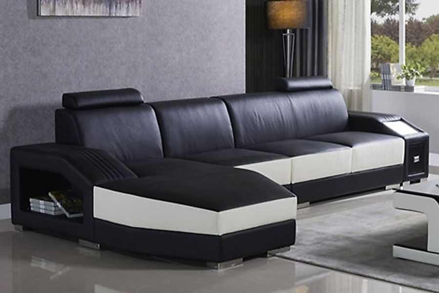 JVmoebel Ecksofa Leder Couch Wohnlandschaft Ledersofa Sofagarnitur Möbel So günstig online kaufen
