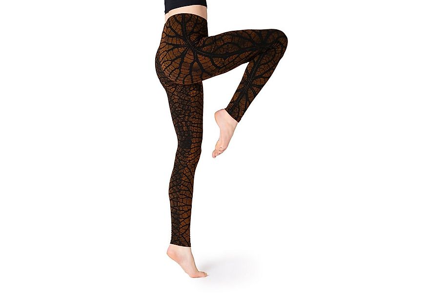 PANASIAM Leggings Unikat Batik Leggings modern mit Blattmuster elastische S günstig online kaufen