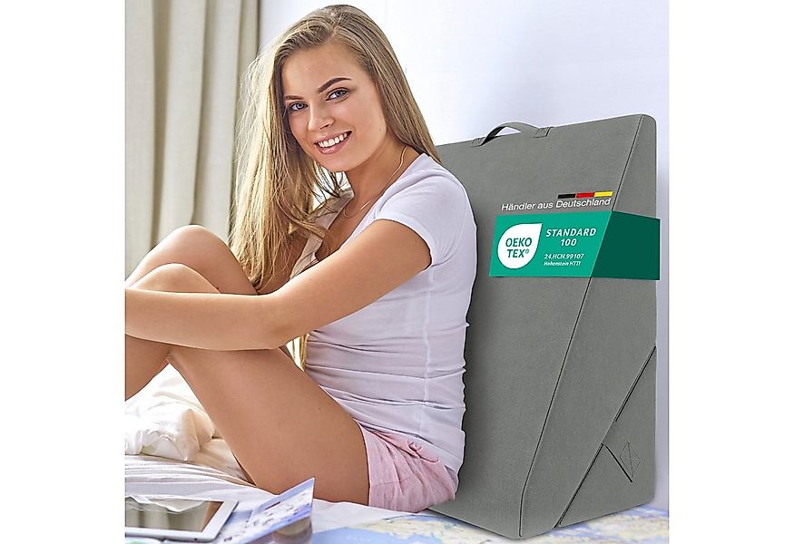 ELONEO Keilkissen für Bett & Sofa, als Kopfkissen oder Venenkissen verwendb günstig online kaufen