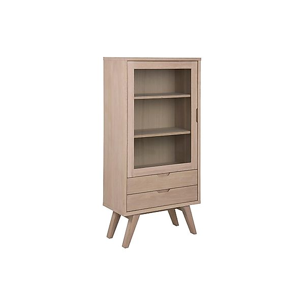 ebuy24 Align Vitrinenschrank Höhe 145 cm 1 Glastür 2 Schubladen Eiche günstig online kaufen