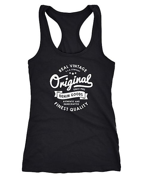 Neverless Tanktop Damen Tank Top Original Denim Goods Vintage Druck Origina günstig online kaufen