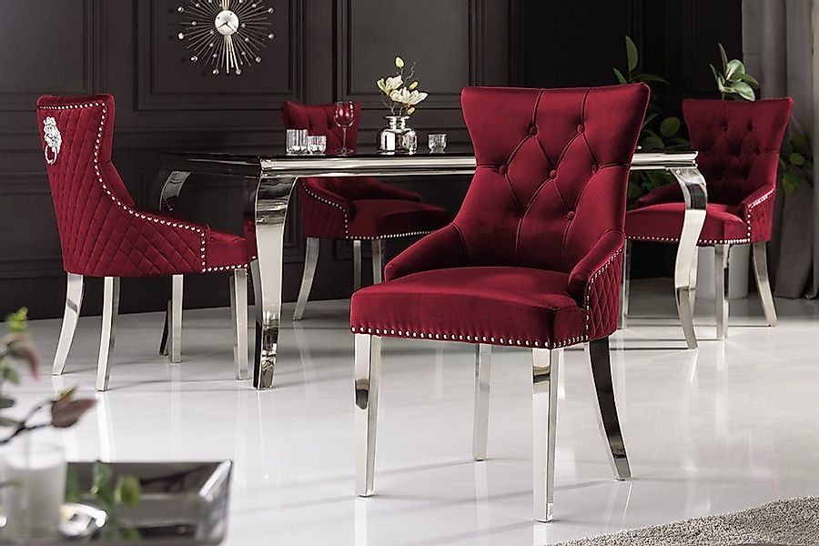 riess-ambiente Polsterstuhl CASTLE DELUXE rot / günstig online kaufen