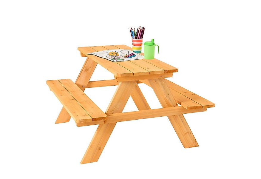 FableKids Kindersitzgruppe Picknicktisch Gartenmöbel für Kinder 2-7 Jahre 8 günstig online kaufen