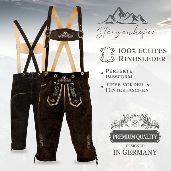 Steigenhöfer Manufaktur Trachtenlederhose Lederhose Herren Tracht günstig online kaufen