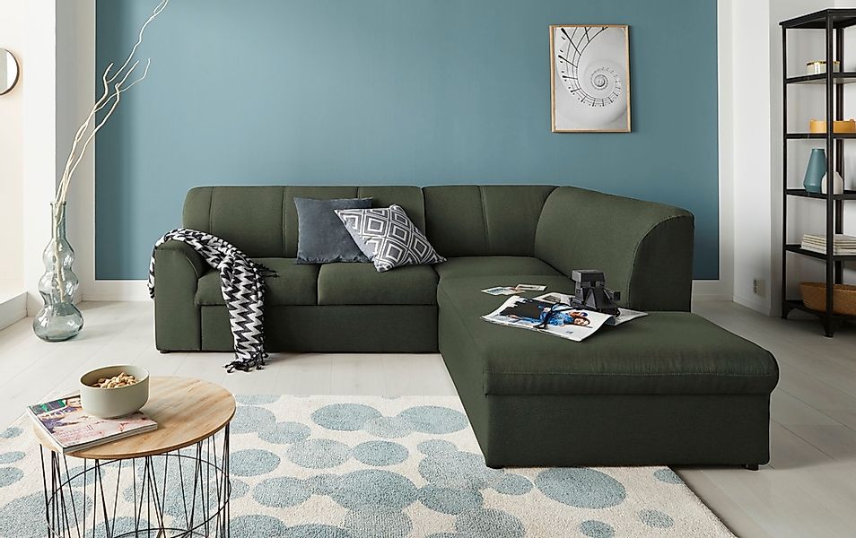 DOMO collection Ecksofa "Topper zeitlos elegant, kompakte Stellmaße, OTTOs günstig online kaufen