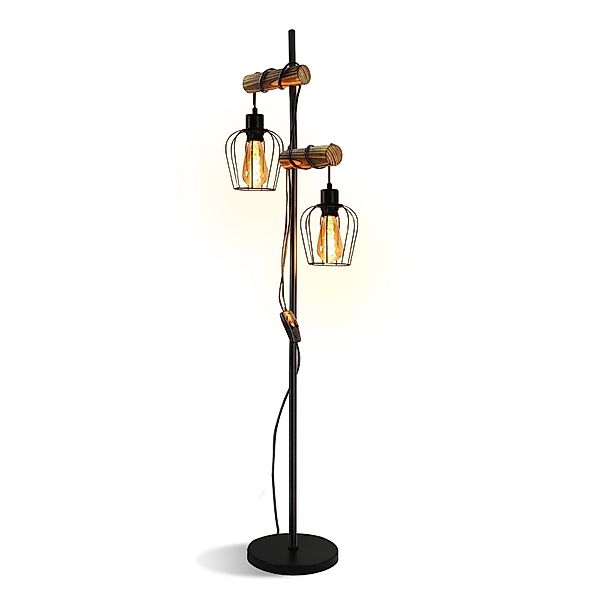 ZMH Stehlampe Vintage Wohnzimmer 2 Flammig günstig online kaufen