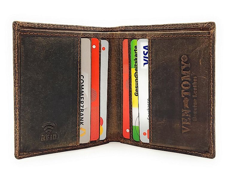 Ven Tomy Mini Geldbörse kleines echt Leder Portemonnaie, rustikal & robust, günstig online kaufen