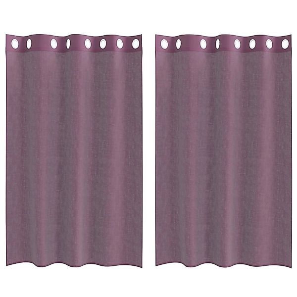 vidaXL Voile Vorhänge mit Ösen 2 Stk Lila 140x175 cm 4102102 günstig online kaufen