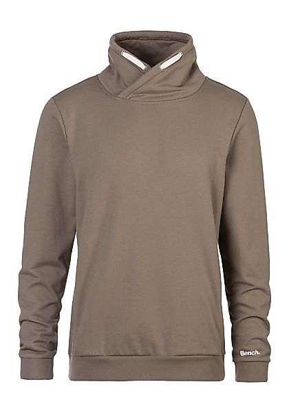 Bench. Loungewear Sweatshirt mit großem Stehkragen aus einer Baumwollmischu günstig online kaufen