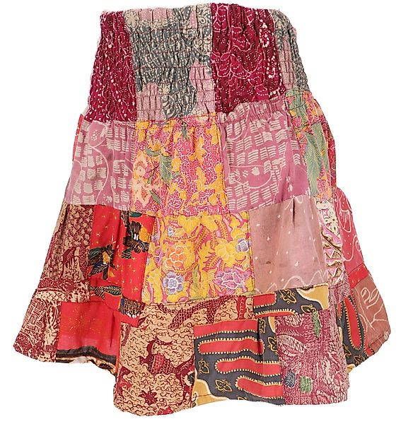 Guru-Shop Minirock Weit schwingender upcyceling Patchwork.. günstig online kaufen
