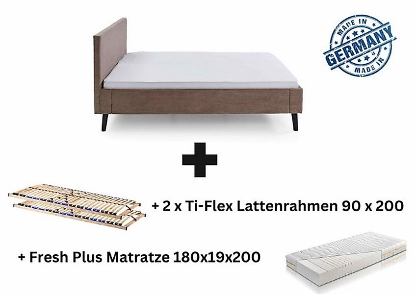 Aileenstore Polsterbett Viola, Doppelbett 180x200 cm,mit Lattenrahmen+Matra günstig online kaufen