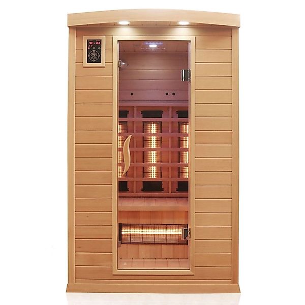 Dewello Infrarotkabine Sauna Hyder 115cm x 105cm 1 Person Vollspektrumstrah günstig online kaufen