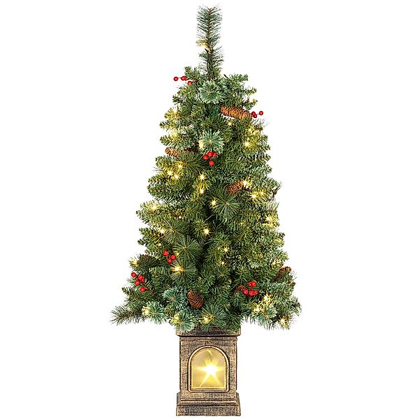 HHOMCOM Künstlicher Weihnachtsbaum 120 cm Tannenbaum künstlich mit 100 LED günstig online kaufen