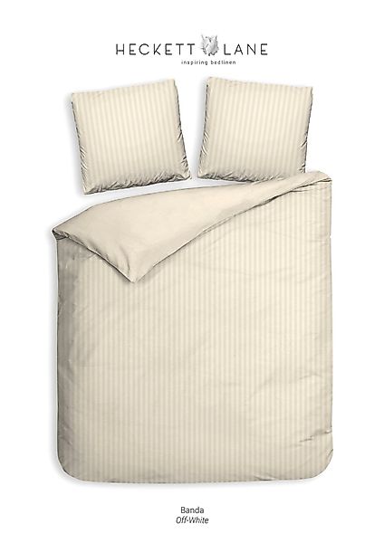 Heckett & Lane Bettwäsche "Banda" 2 tlg. hochwertiges Mako-Satin, Streifen günstig online kaufen