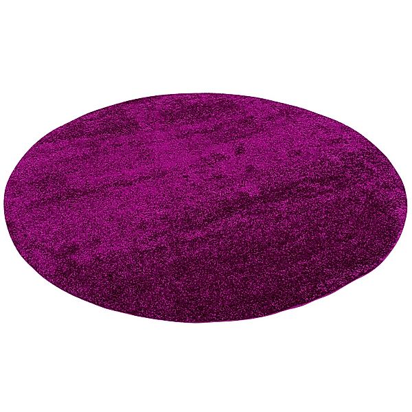 Pergamon Hochflor Langflor Teppich Aloha Purple 80cm Rund günstig online kaufen