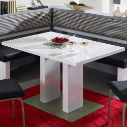 Säulen Esstisch in Weiß modern günstig online kaufen