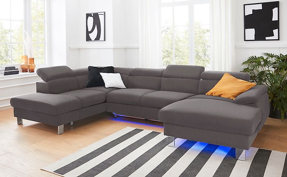 COTTA Wohnlandschaft "Komaris U-Form, B: 320 cm" mit Kopfteilverstellung, o günstig online kaufen