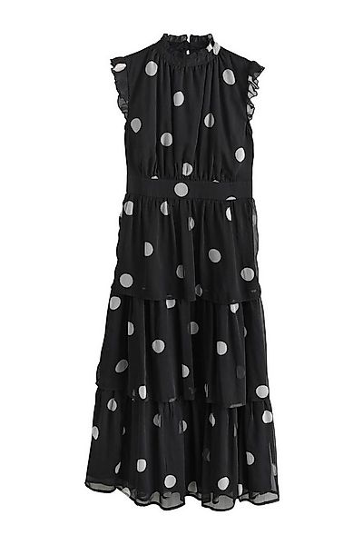 Next Maxikleid Hochgeschlossenes, gestufes Maxikleid mit Print (1-tlg) günstig online kaufen